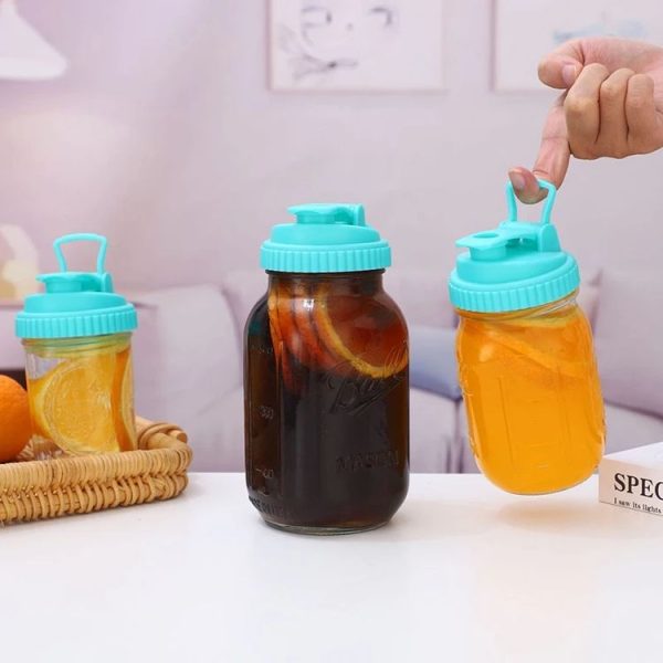 Mason Jars Wide Mouth Flip Top Lid Airtight Leak Proof Reusable Canning Lids, Size: Diameter 86mm (Random Color) - Image 5