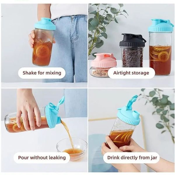 Mason Jars Wide Mouth Flip Top Lid Airtight Leak Proof Reusable Canning Lids, Size: Diameter 86mm (Random Color) - Image 6
