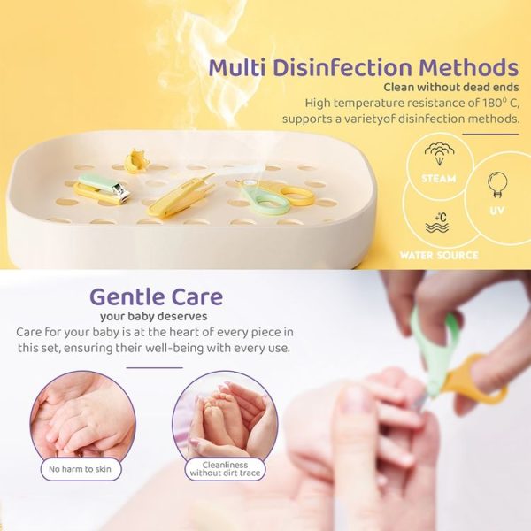 4-In-1 Infant Nails Clippers Newborn Cleaning Care Set (Purple) - Image 9
