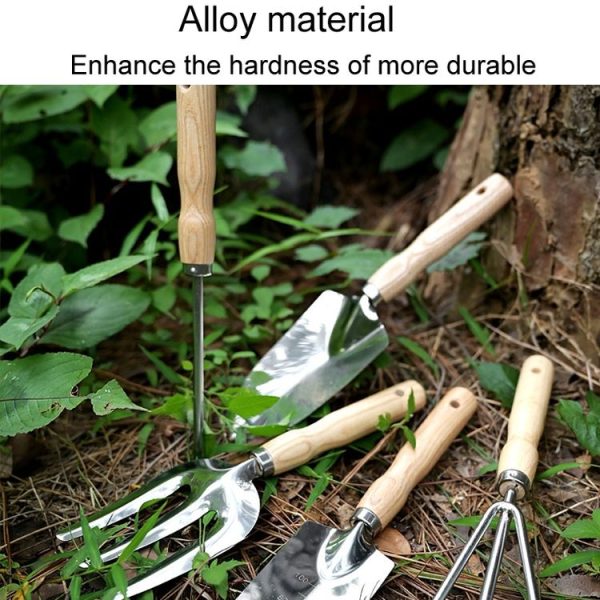 Garden Planting Shoveling Tools Thickened Wooden Handle Gardening Kit, Model: Large Shovel - Image 4