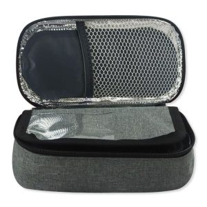 Portable Insulin Cooler Travel Package Insulin Care Bag (Grey)