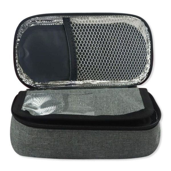Portable Insulin Cooler Travel Package Insulin Care Bag (Grey)
