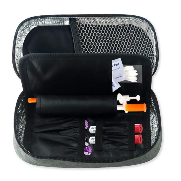 Portable Insulin Cooler Travel Package Insulin Care Bag (Grey) - Image 2