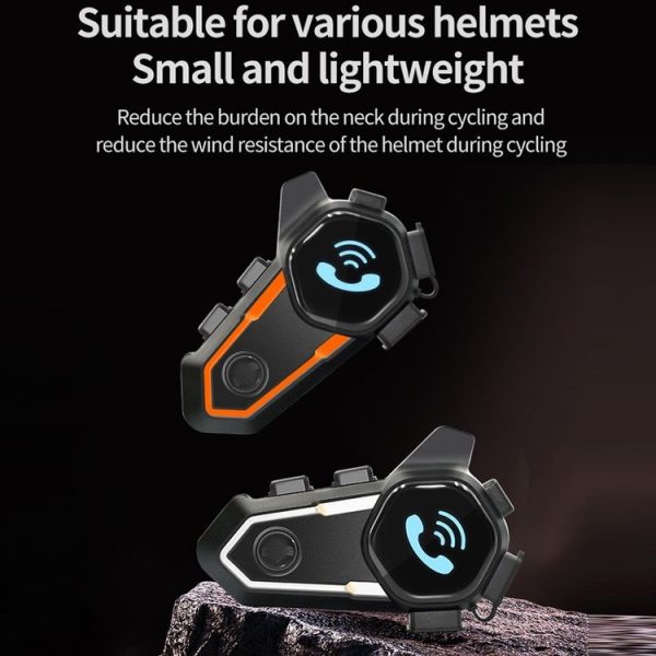 Motorcycle Noise Reduction Waterproof Helmet Cycling Bluetooth Headphones - Image 11