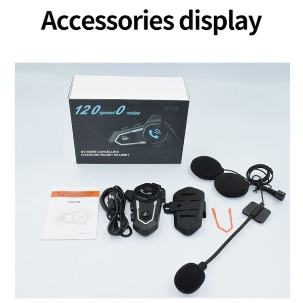 Motorcycle Noise Reduction Waterproof Helmet Cycling Bluetooth Headphones - Image 14