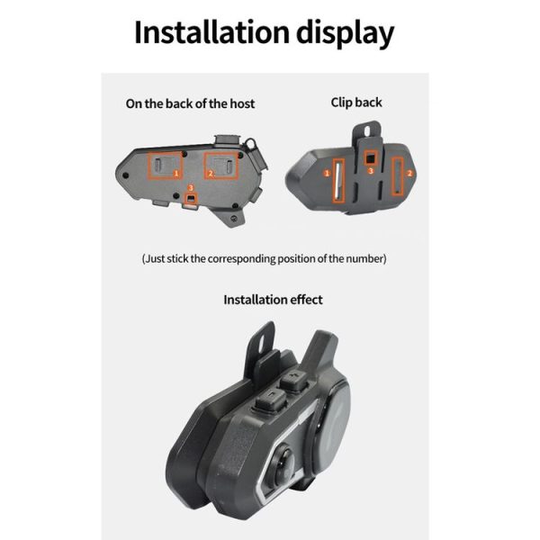 Motorcycle Noise Reduction Waterproof Helmet Cycling Bluetooth Headphones - Image 4