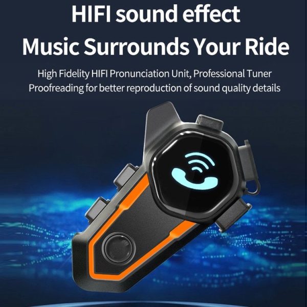 Motorcycle Noise Reduction Waterproof Helmet Cycling Bluetooth Headphones - Image 9