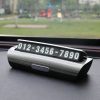 Hidden Luminous Temporary Parking Sign With Car Number, Color: Silver