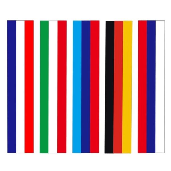 2pcs Steering Wheel Three-color Label Car Modification Film, Pattern: German Flag - Image 2