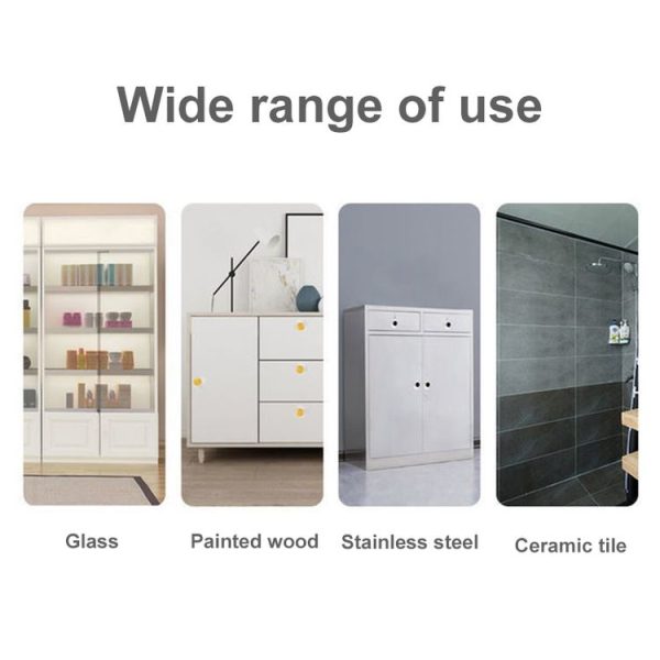 Hole-free Wardrobe Handles Drawer Glass Door Adhesive Household Round Handle, Spec: A - Image 7