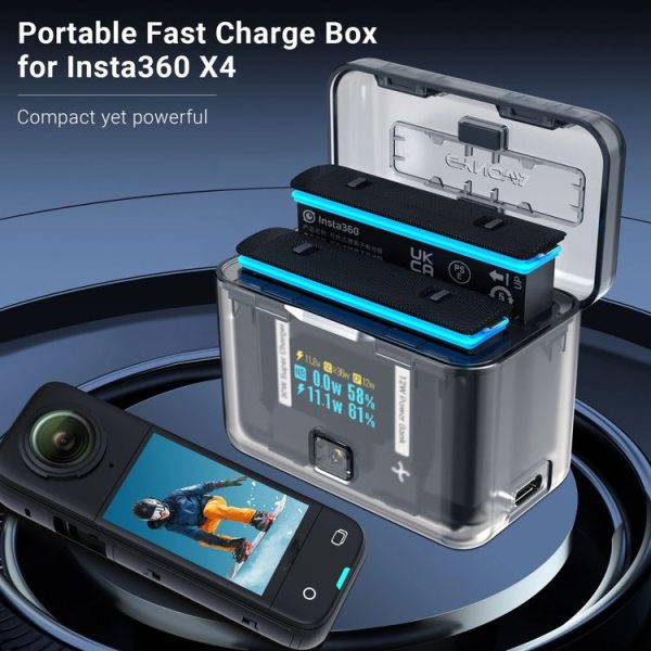 Insta360 X4 CYNOVA Two-Way Charging Butler Screen Display Smart Charging Box - Image 4
