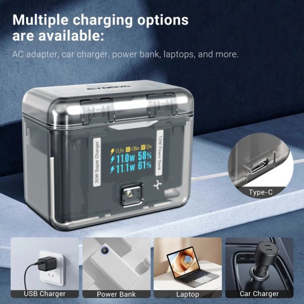 Insta360 X4 CYNOVA Two-Way Charging Butler Screen Display Smart Charging Box - Image 6