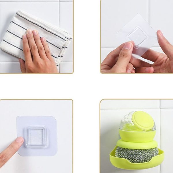 Kitchen Press Stain Removal Brush With Soap Dispenser Descaling Cleaning Pot Brush (Grey) - Image 10