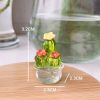 Mini Simulated Cactus Car Navigator Rearview Mirror Ornaments Decoration (4pcs / Set) - Image 3