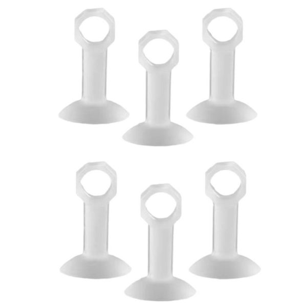 6pcs Transparent Window Door Handle Anti-collision Silicone Protective Cover