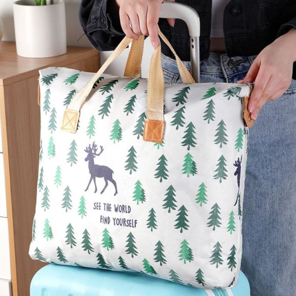Clothes Quilt Storage Bag Large Capacity Waterproof Moistureproof Moving Luggage Bag, Style: 35L Small Elk - Image 8