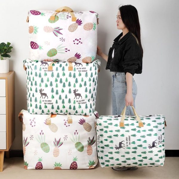 Clothes Quilt Storage Bag Large Capacity Waterproof Moistureproof Moving Luggage Bag, Style: 35L Small Elk - Image 9
