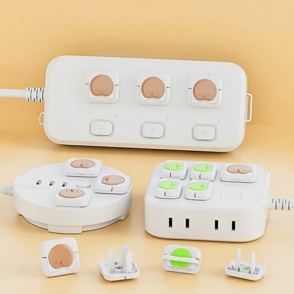 24pcs / Pack Children Anti-Shock Swivel Socket Protective Cap Power Jack Cover (Brown) - Image 9