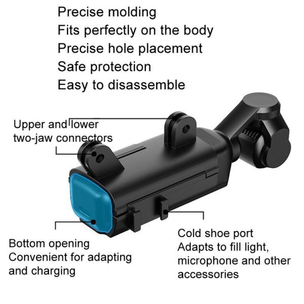 DJI Osmo Pocket 3 HEPAIL Extended Adapter Protective Bezel Extension Handle Cold Shoe Adapter Bracket - Image 4