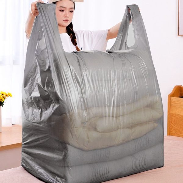 10pcs 55x80cm PE Large-capacity Moving Packing Bags Thickened Quilt Luggage Storage Bags - Image 2