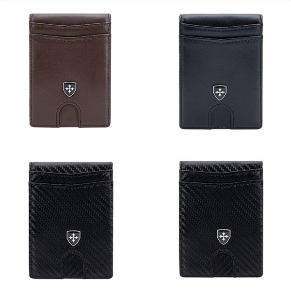 Baellerry RFID Anti-Theft Multi-Card Slot Contrasting Color Wallet Card Holder (Black) - Image 2