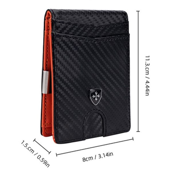 Baellerry RFID Anti-Theft Multi-Card Slot Contrasting Color Wallet Card Holder (Black) - Image 3
