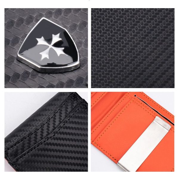 Baellerry RFID Anti-Theft Multi-Card Slot Contrasting Color Wallet Card Holder (Black) - Image 5