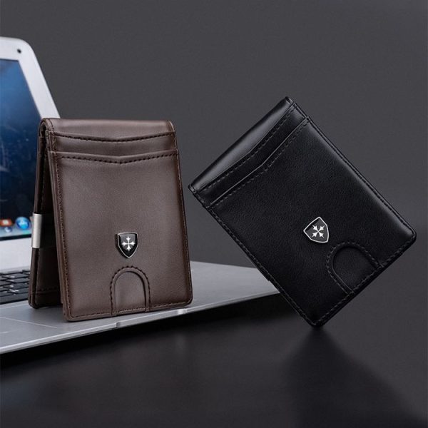Baellerry RFID Anti-Theft Multi-Card Slot Contrasting Color Wallet Card Holder (Black) - Image 6