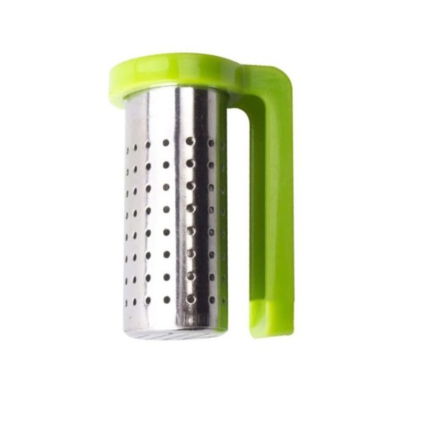 Household Stainless Steel Tea Strainer Simple And Portable Tea Filter (Green)