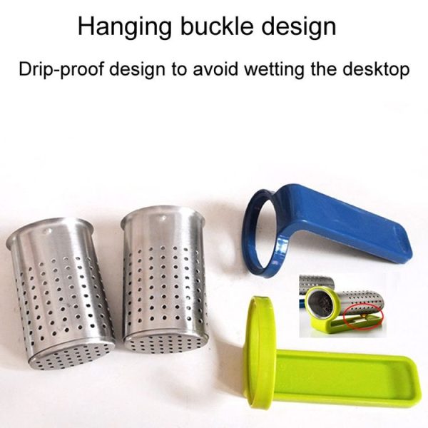 Household Stainless Steel Tea Strainer Simple And Portable Tea Filter (Green) - Image 4