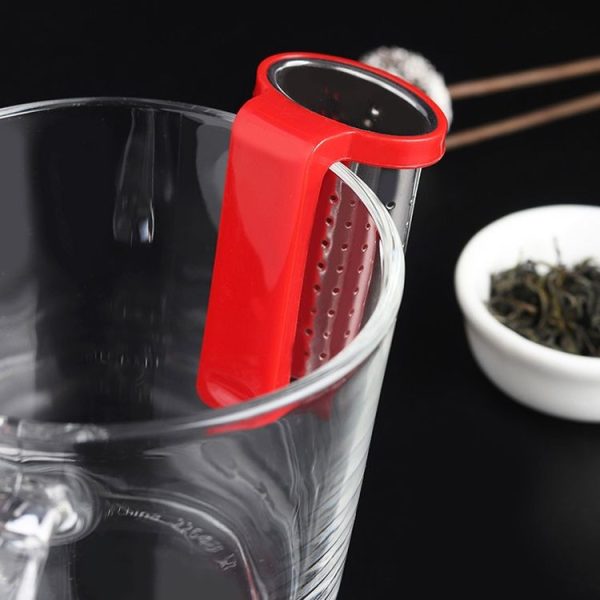 Household Stainless Steel Tea Strainer Simple And Portable Tea Filter (Green) - Image 6
