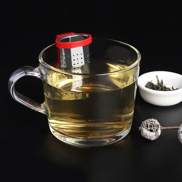 Household Stainless Steel Tea Strainer Simple And Portable Tea Filter (Green) - Image 7