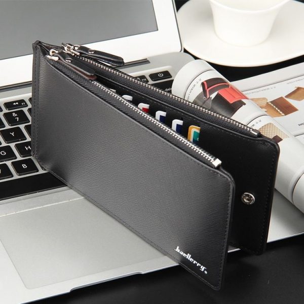 Baellerry CA013 Casual Multi-card Slot Long Wallet Multifunctional Ultra-thin Card Holder (Black) - Image 2