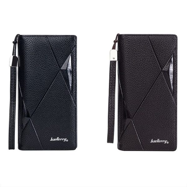 Baellerry S1240 Lychee Pattern Business Casual Zipper Long Wallet Multi-card Slot Clutch Bag (Black) - Image 2