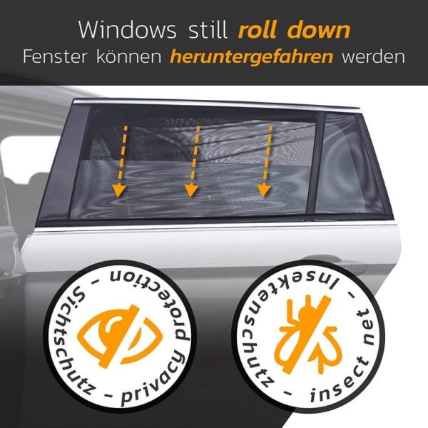 Car Sun Protection Anti-mosquito Window Zipper Sunshade (Front Window (Main+Auxiliary)) - Image 3