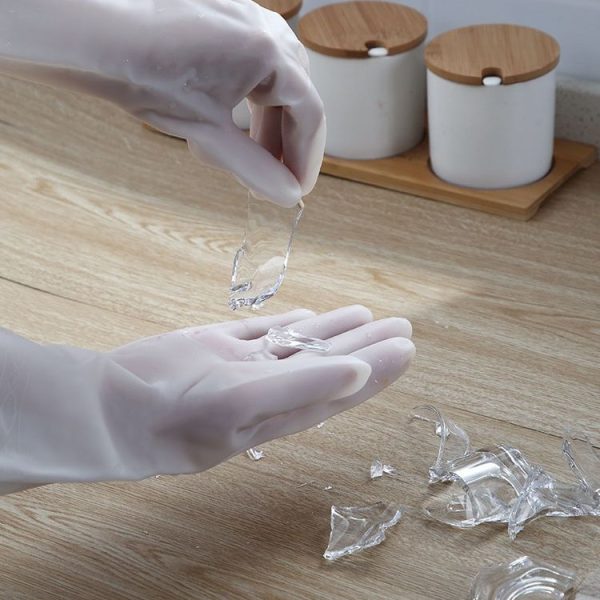 Waterproof Kitchen Dishwashing Gloves Household PVC Non-slip Laundry Housework Gloves, Size: S - Image 10