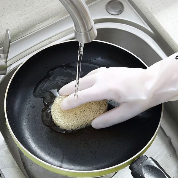 Waterproof Kitchen Dishwashing Gloves Household PVC Non-slip Laundry Housework Gloves, Size: S - Image 2