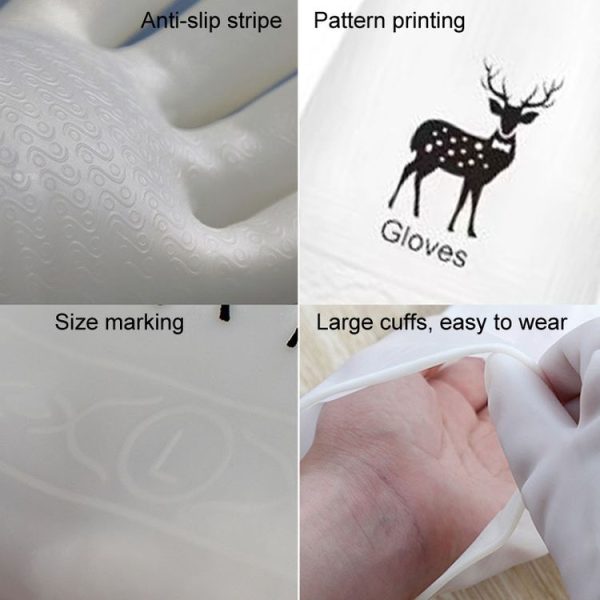 Waterproof Kitchen Dishwashing Gloves Household PVC Non-slip Laundry Housework Gloves, Size: S - Image 4