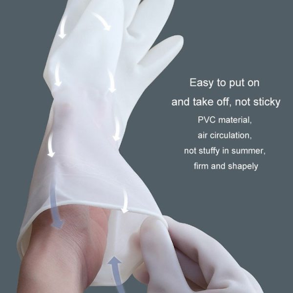 Waterproof Kitchen Dishwashing Gloves Household PVC Non-slip Laundry Housework Gloves, Size: S - Image 6