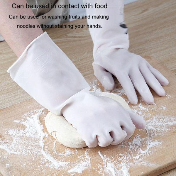 Waterproof Kitchen Dishwashing Gloves Household PVC Non-slip Laundry Housework Gloves, Size: S - Image 8