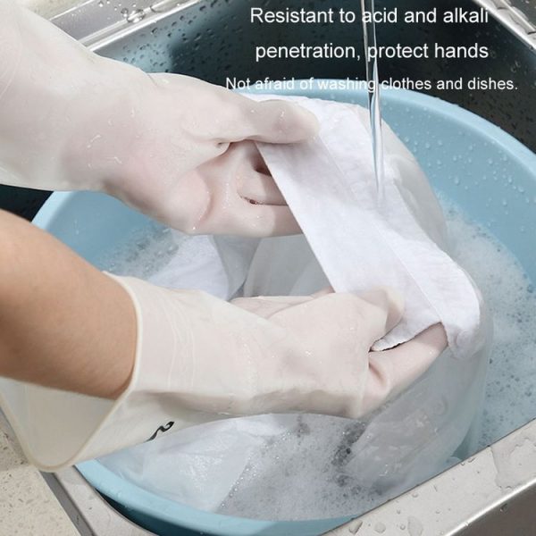 Waterproof Kitchen Dishwashing Gloves Household PVC Non-slip Laundry Housework Gloves, Size: S - Image 9