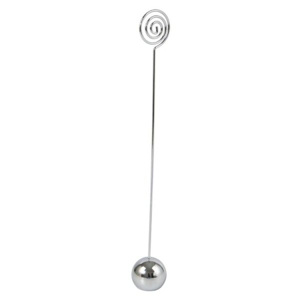 Hotel Stainless Steel Table Number Plate Restaurant Wedding Menu Holder Number Clip, Color: Silver