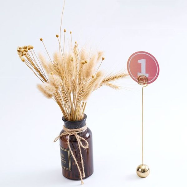 Hotel Stainless Steel Table Number Plate Restaurant Wedding Menu Holder Number Clip, Color: Silver - Image 2