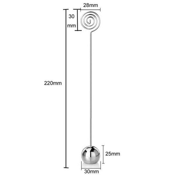 Hotel Stainless Steel Table Number Plate Restaurant Wedding Menu Holder Number Clip, Color: Silver - Image 3