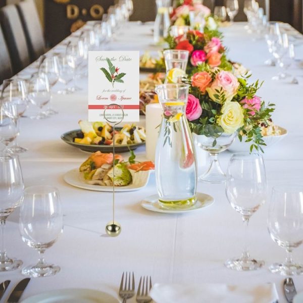 Hotel Stainless Steel Table Number Plate Restaurant Wedding Menu Holder Number Clip, Color: Silver - Image 6