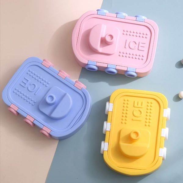 Boat Shape Cartoon Silicone Ice Mold DIY Ice Cream Popsicle Molds (Blue) - Image 7