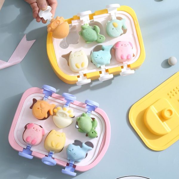 Boat Shape Cartoon Silicone Ice Mold DIY Ice Cream Popsicle Molds (Blue) - Image 9