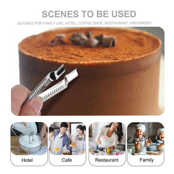 2pcs Stainless Steel Cake Lace Clip Pastry Cake Clamp Baking Tools, Model: C105-1 Triangle - Image 3