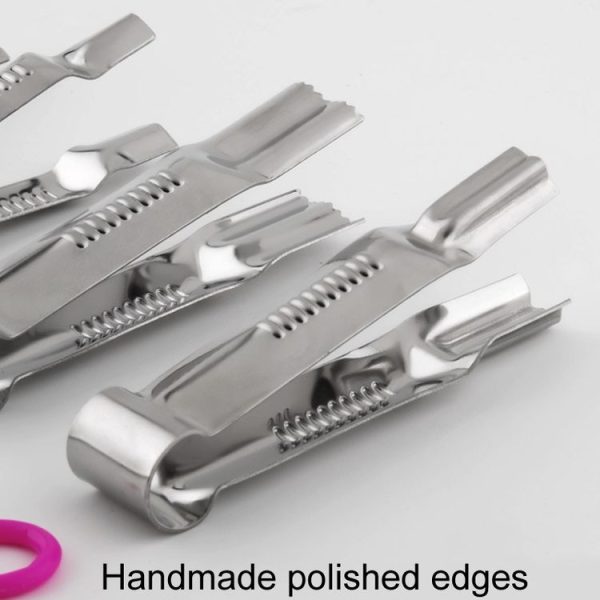 2pcs Stainless Steel Cake Lace Clip Pastry Cake Clamp Baking Tools, Model: C105-1 Triangle - Image 5