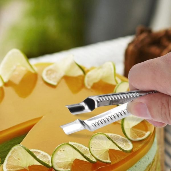 2pcs Stainless Steel Cake Lace Clip Pastry Cake Clamp Baking Tools, Model: C105-1 Triangle - Image 7